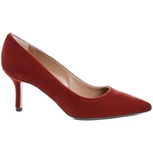 19v69 Italia, Rode Velvet Block Heel Pump Rood, Dames, Maat:37 EU