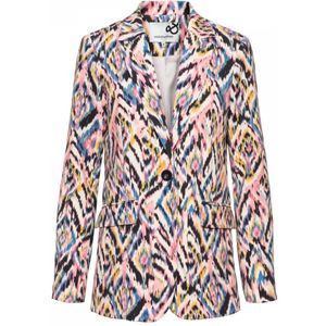 &Co Woman, Lange Gewatteerde Blazer Veelkleurig, Dames, Maat:M