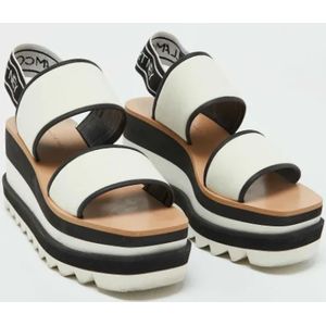 Stella McCartney Pre-owned, Pre-owned, Dames, Wit, 37 EU, Pre-owned Fabric sandals