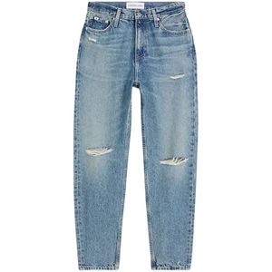 Calvin Klein, Jeans, Dames, Blauw, W30, Denim, Klassieke Mom Jeans