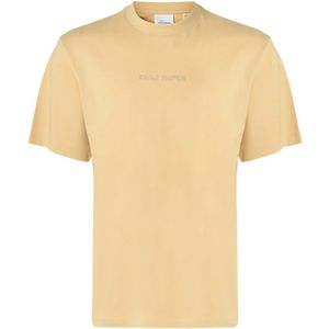 Daily Paper, Beige Logo T-Shirt Taos Beige, Heren, Maat:L