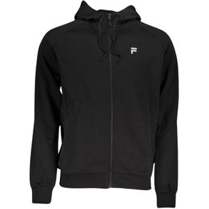 Fila, Sweatshirts & Hoodies, Heren, Zwart, XS, Katoen, Zip-throughs