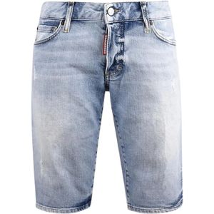 Dsquared2, Korte broeken, Heren, Blauw, 4Xs, Denim, Blauwe Bermuda Shorts voor Vrouwen