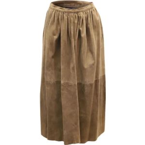 Ralph Lauren Pre-owned, Pre-owned Suede bottoms Bruin, Dames, Maat:L