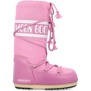 Moon Boot, Schoenen, Dames, Roze, 39 EU, Nylon, Roze Gesloten Icon High Nylon Laarzen