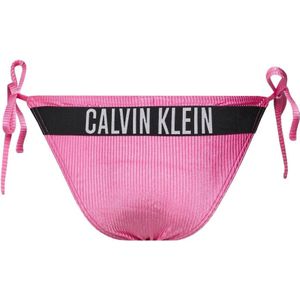 Calvin Klein, Badkleding, Dames, Roze, S, Nylon, Zijdelingse Strik Zwemkleding Collectie Lente/Zomer