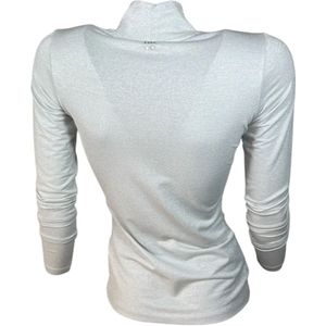 Hugo Boss, Tops, Dames, Beige, L, Polyester, Metallic Damen Top met opstaande kraag