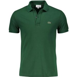 Lacoste, Tops, Heren, Groen, L, Katoen, Groene poloshirt met korte mouwen