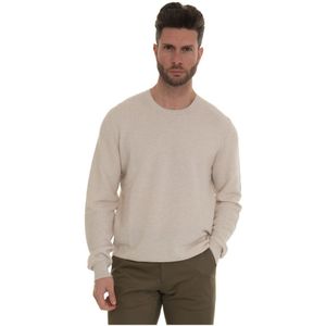 Gran Sasso, Round-neck pullover Beige, Heren, Maat:3XL