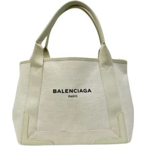 Balenciaga Vintage, Pre-owned, Dames, Beige, ONE Size, Katoen, Pre-owned Canvas balenciaga-bags