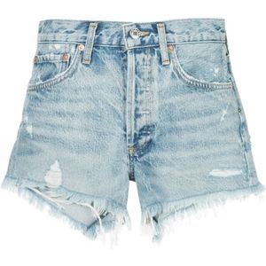 Agolde, Denim Shorts Blauw, Dames, Maat:W25