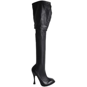 Alexander McQueen Pre-owned, Pre-owned, Dames, Zwart, 39 EU, Leer, Pre-owned Leather boots