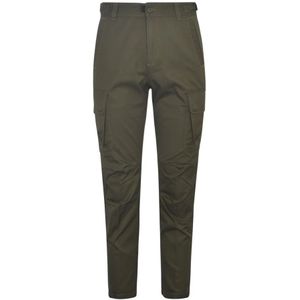 Diesel, Khaki Twill Weave Cargo Broek Groen, Heren, Maat:XL