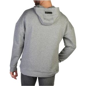 Plein Sport, Sweatshirts & Hoodies, Heren, Grijs, XL, Katoen, Hoodie - Fips 218