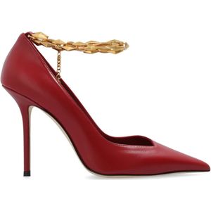 Jimmy Choo, Diamond Talura leren pumps Rood, Dames, Maat:37 EU