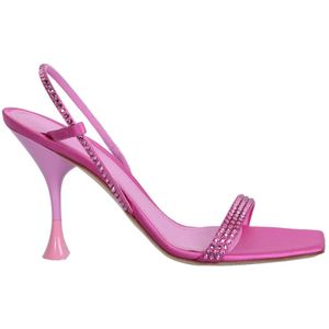 3Juin, Fuxia Eloise sandals by 3Juin; made of satin, they feature rhinestone details that give an elegant and innovative touch Roze, Dames, Maat:40 EU