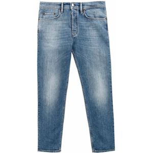 Acne Studios, Jeans, Heren, Blauw, W31 L32, Stone Washed Tapered-Fit River Jeans