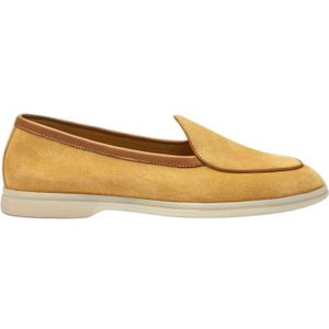 Scarosso, Schoenen, Heren, Geel, 40 EU, Suède, Elegante Suède Loafer Schoenen