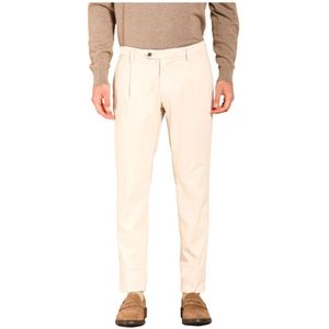 Mason's, Broeken, Heren, Beige, M, Gabardine chino broek regular fit