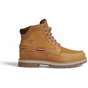 Timberland, Schoenen, Heren, Beige, 41 EU, Suède, Suède Veterschoen Herencollectie