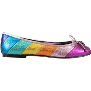 Kurt Geiger, Regenboogleren Platte Ballerina Paars, Dames, Maat:37 EU