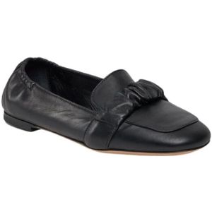 Agl, Schoenen, Dames, Zwart, 38 EU, Zwarte Kalfsleren Loafers Slip-On Stijl