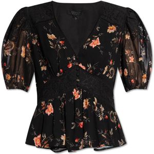 AllSaints, Dinah top Zwart, Dames, Maat:S