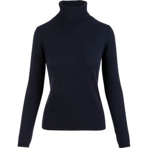 Allude, Truien, Dames, Blauw, S, Slim Fit High Neck Lange Mouw