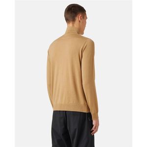 Iceberg, Truien, Heren, Beige, 2Xl, Wol, Mock trui in extra fijne merino