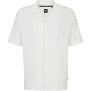 Hugo Boss, Witte T-shirts & Polos voor Mannen Wit, Heren, Maat:XL