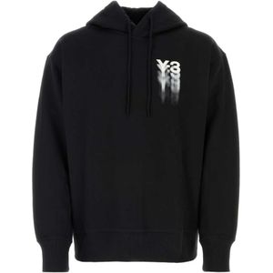 Y-3, Sweatshirts & Hoodies, Heren, Zwart, L, Katoen, Katoenen sweatshirt