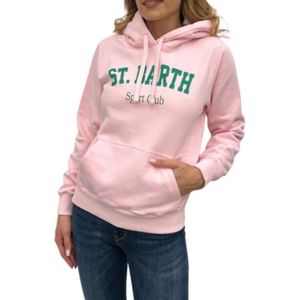 MC2 Saint Barth, Sweatshirts & Hoodies, Dames, Roze, L, Roze Sweaters met Capuchon en Zak