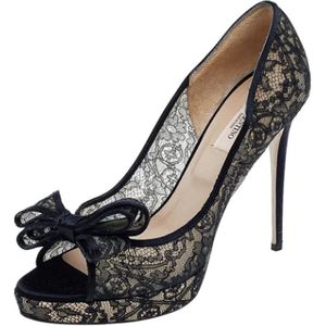 Valentino Vintage, Pre-owned Lace heels Zwart, Dames, Maat:40 EU
