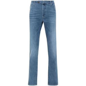 Incotex, Blauwe Divisie Blauwe Jeans Blauw, Heren, Maat:W38