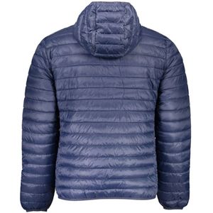 North Sails, Jassen, Heren, Blauw, XL, Blauwe Polyamide Jas met Capuchon en Zakken