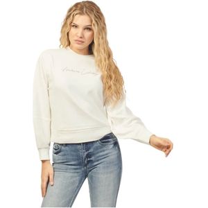 Armani Exchange, Sweatshirts & Hoodies, Dames, Wit, S, Katoen, Sweatshirts