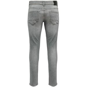 Only & Sons, Jeans, Heren, Grijs, W32 L30, Katoen, Skinny jeans