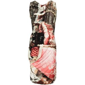 Vivienne Westwood, Kleedjes, Dames, Veelkleurig, M, Multicolor Asymmetrisch Ontwerp Fotoprint Jurk