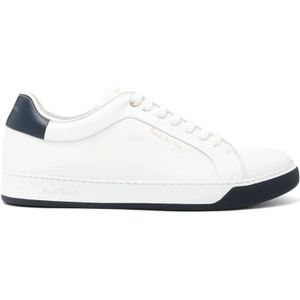 Paul Smith, Schoenen, Heren, Wit, 41 EU, Leer, Witte Sneakers met Gepolijst Effect