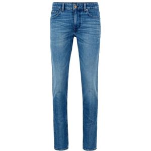 Hugo Boss, Jeans, Heren, Blauw, W31 L32, Denim, Slimfit-jeans