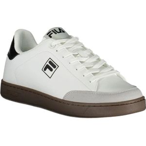 Fila, Schoenen, Heren, Wit, 42 EU, Sportieve Vetersneaker met Contrastdetails