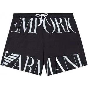 Emporio Armani Ea7, Zwarte Emporio Armani Zwembroek Zwart, Heren, Maat:S