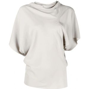 Rick Owens, Beige Casual Blouse Rp 01C5218 Beige, Dames, Maat:L