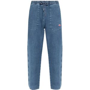 Diesel, Jeans, Heren, Blauw, XL, Katoen, Ruimvallende spijkerbroek