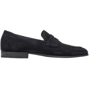 Hugo Boss, Blauwe Instappers Loafers Blauw, Heren, Maat:41 EU