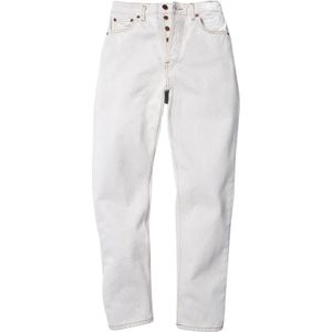 Nudie Jeans, Breezy Britt Jeans - Clay White Grijs, Dames, Maat:W29 L28