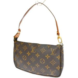 Louis Vuitton Vintage, Pre-owned, Dames, Bruin, ONE Size, Pre-owned Leather clutches
