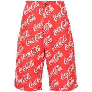 Erl, Korte broeken, Heren, Rood, M, Katoen, Coca-Cola Print Shorts