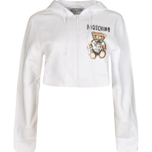 Moschino, Stijlvolle Sweaters Collectie Wit, Dames, Maat:S