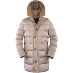 Moorer, Donsjack Beige, Heren, Maat:M